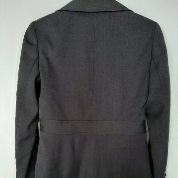 ANN TAYLOR Waist Defined Classic Blazer Suit Jacket Gray Sz 2 - Picture 7 of 8